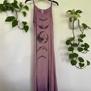 Moon Phase Purple Maxi Dress